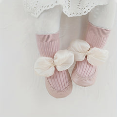 Baby Girls Kids Floor Shoes Socks Bowknot Princess Socks