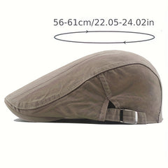 Men's Classic Cotton Newsboy Hat Vintage Cabbie Cap