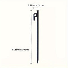 4pcs Heavy Duty Steel Tent Pegs - Portable Awning Stakes