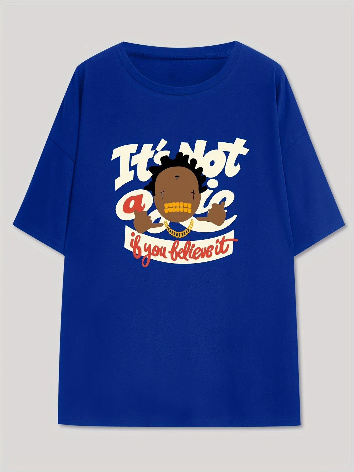 Men's Hip-Hop Graphic Tee Casual Stretch Tee