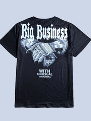 Men's Business Print Sports T-shirt Casual Stretch Round Neck Tee Shirt