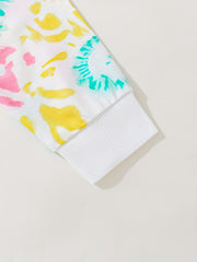 Tie Dye Kid's Pajamas Set Long Sleeve Top & Pants