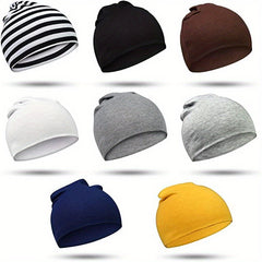 8pcs Baby Hat Soft Knit Cap for Infant Toddler Kids