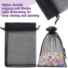 30pcs 10x15 cm Organza Bags With Drawstring Jewelry Pouches