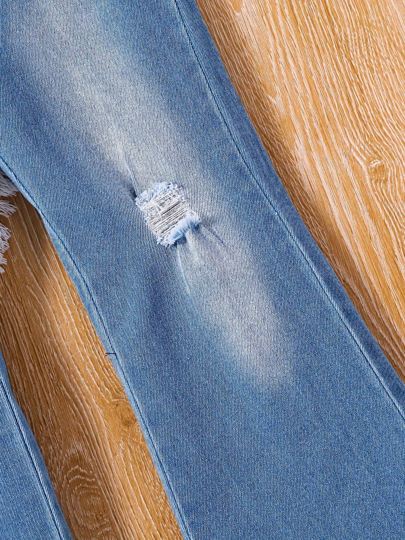 Girls Bell Bottom Ripped Jeans Spring Autumn