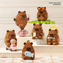 Capybara Building Blocks Set Desk Decor Stress Relief Family Office Gift