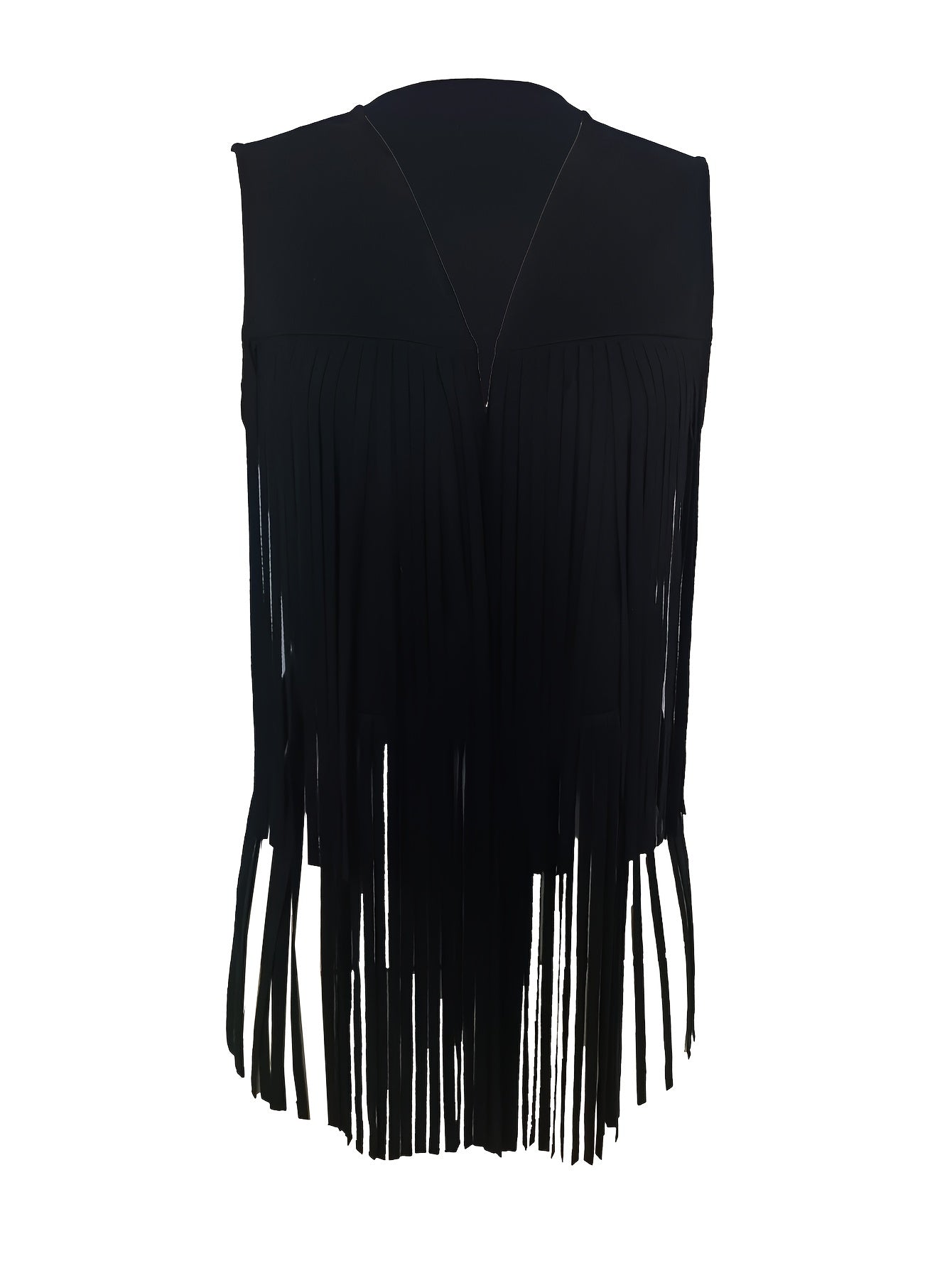 Vintage Western Style Sleeveless Vest with Tassel Detail