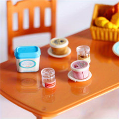 7pcs Mini Toy House Artificial Food Set for Realistic Shooting Scene