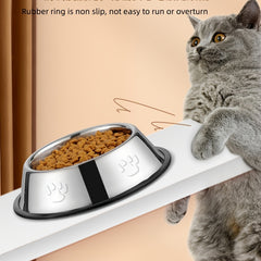 Stainless Steel Dog Feeder Bowl - Non Spill Non slip Dog Food Bowl