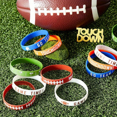 5 Pcs Rugby Silicone Bracelet: Inspirational Sports Wristband
