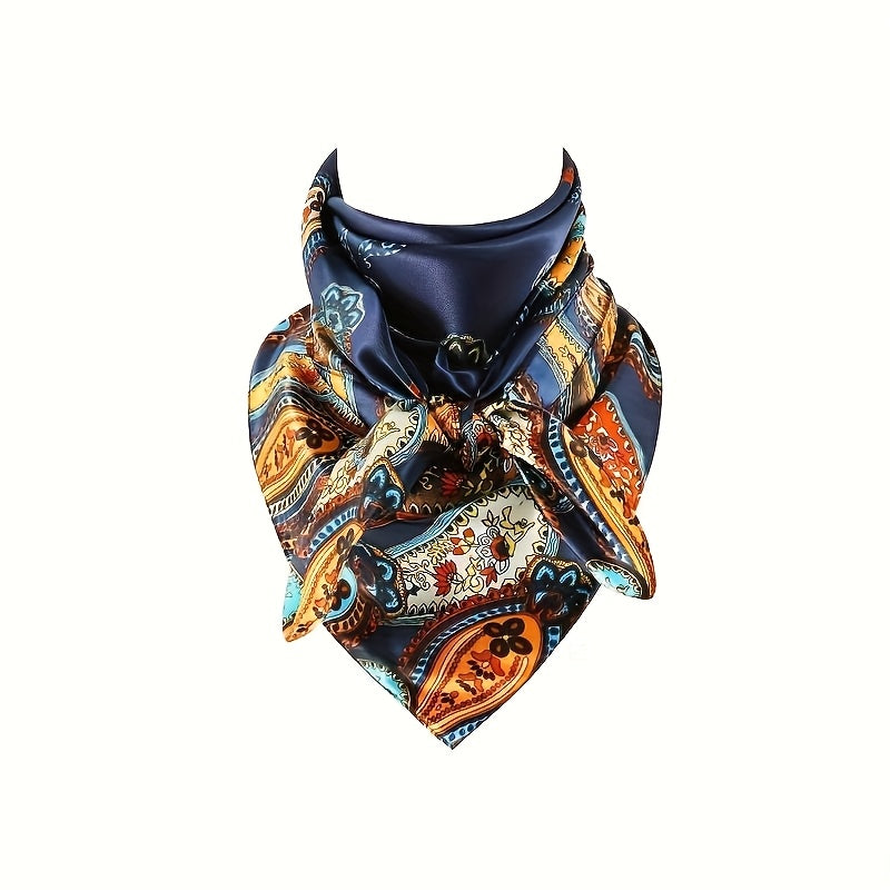 Western Style 88 Cowboy Bandana Rustic Ranch Scarf with Cowboy Hat