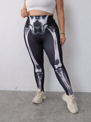 Halloween Skeleton Print Yoga Pants