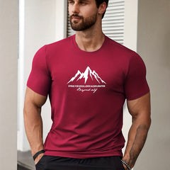 Men's Mountain Graphic T-shirt for Summer Outdoor