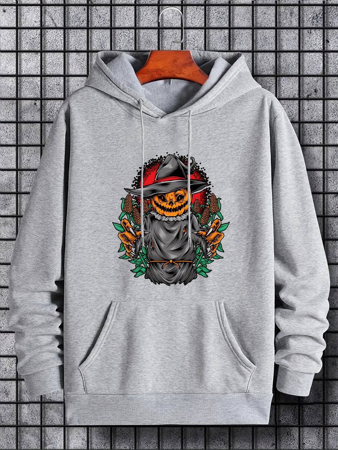Men's Pumpkin Graphic Hoodie Casual Sweatshirt