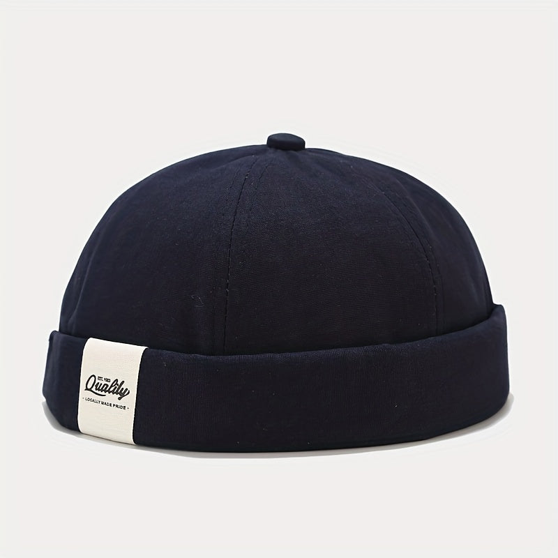 Men's Beanie Hat with Cloth Label