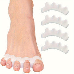 4pc Silicone Toe Spacers for Bunion & Hammertoe Straighteners