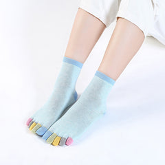 Colorful Five Finger Toe Socks for Women