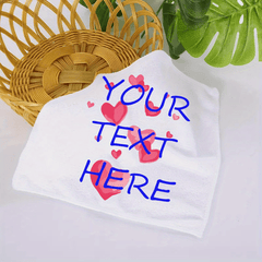 Personalized Wedding Handkerchief Custom Text Bride & Groom Pink 30x30cm