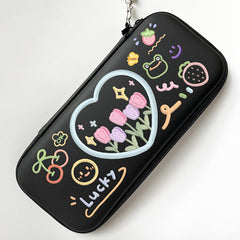 Lucky Switch Game Console Travel Bag Tulip Heart