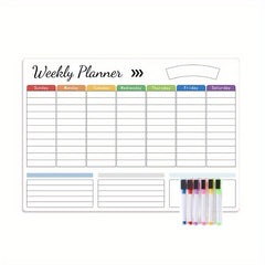 Dry Erase Fridge Magnetic Calendar PET Board | Refrigerator Magnetic Calendar