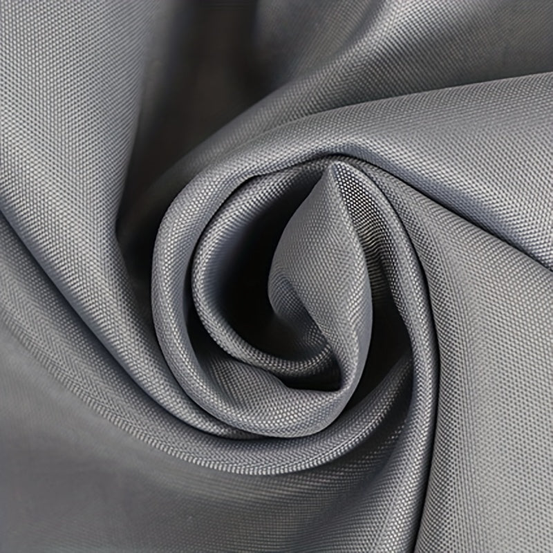 Waterproof Shower Curtain Plain Solid Fabric with 12 Hooks