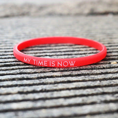 Letter Pattern Silicone Stretch Bracelet for Teens Girls