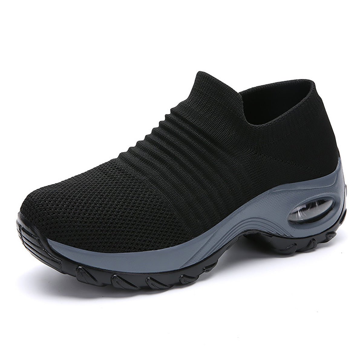 Women's Air Cushion Chunky Sneakers Lightweight Mesh Low Top Shoes