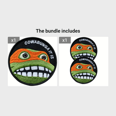 Cowabunga It Is Patch Morale Patches Tactical Funny Embroidered Round Moral