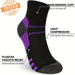 3 Pairs Compression Crew Socks 15-20 mmHg Support Recovery