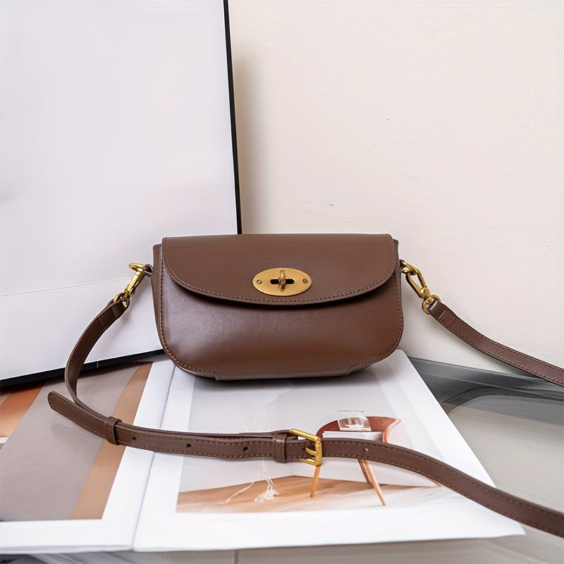 Convertible Shoulder Bag with Turn Lock Closure