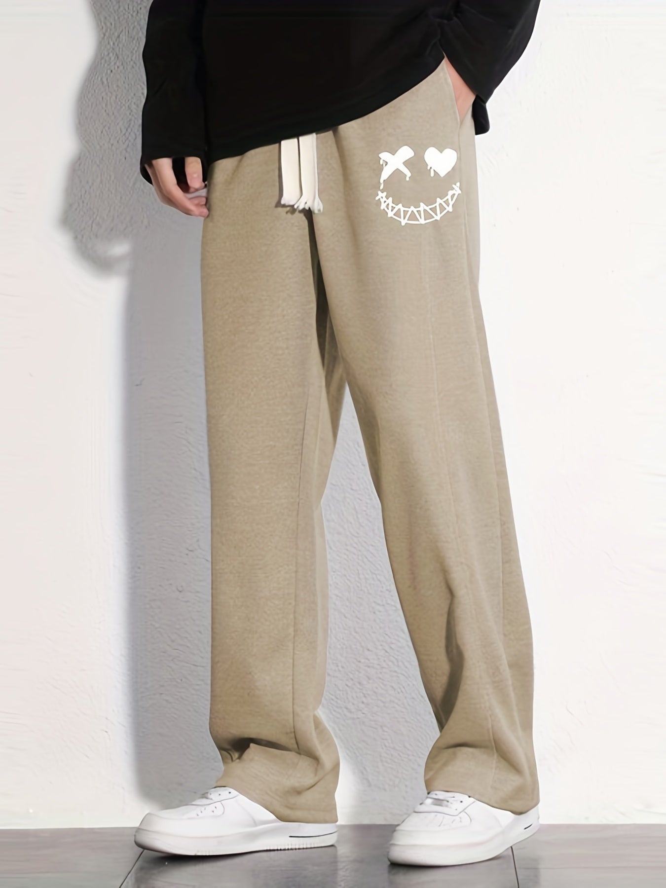 Men s Grimace Pattern Joggers Casual Drawstring Pants