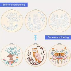 Animal Embroidery Kit For Beginners - DIY Cross Stitch Adult Kit