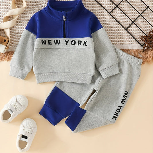 Toddler Baby YORK Sweatshirt & Sweatpants Set Kids Sweatsuit 2pcs