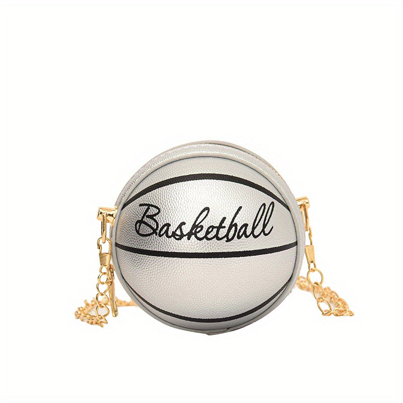 Mini Basketball Shape Crossbody Bag for Girls