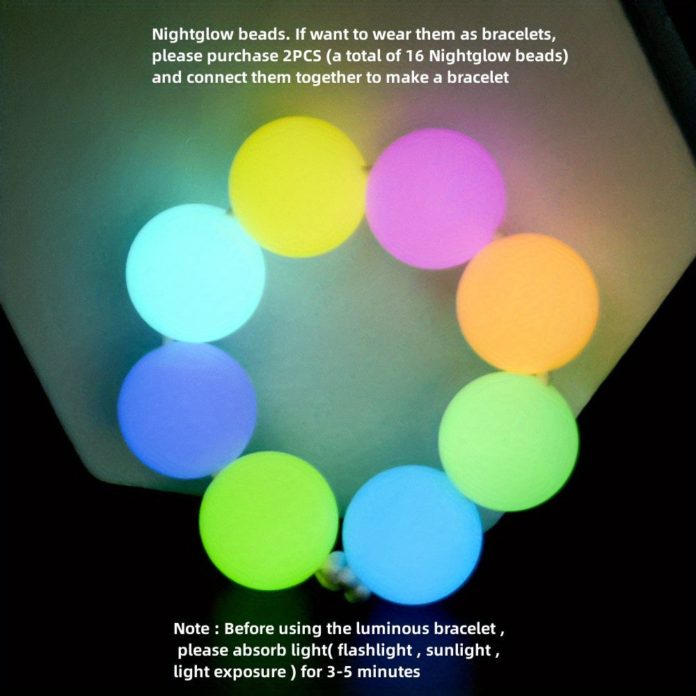Glow in the Dark Beads Necklace Bracelet Kit for Kids and Adults