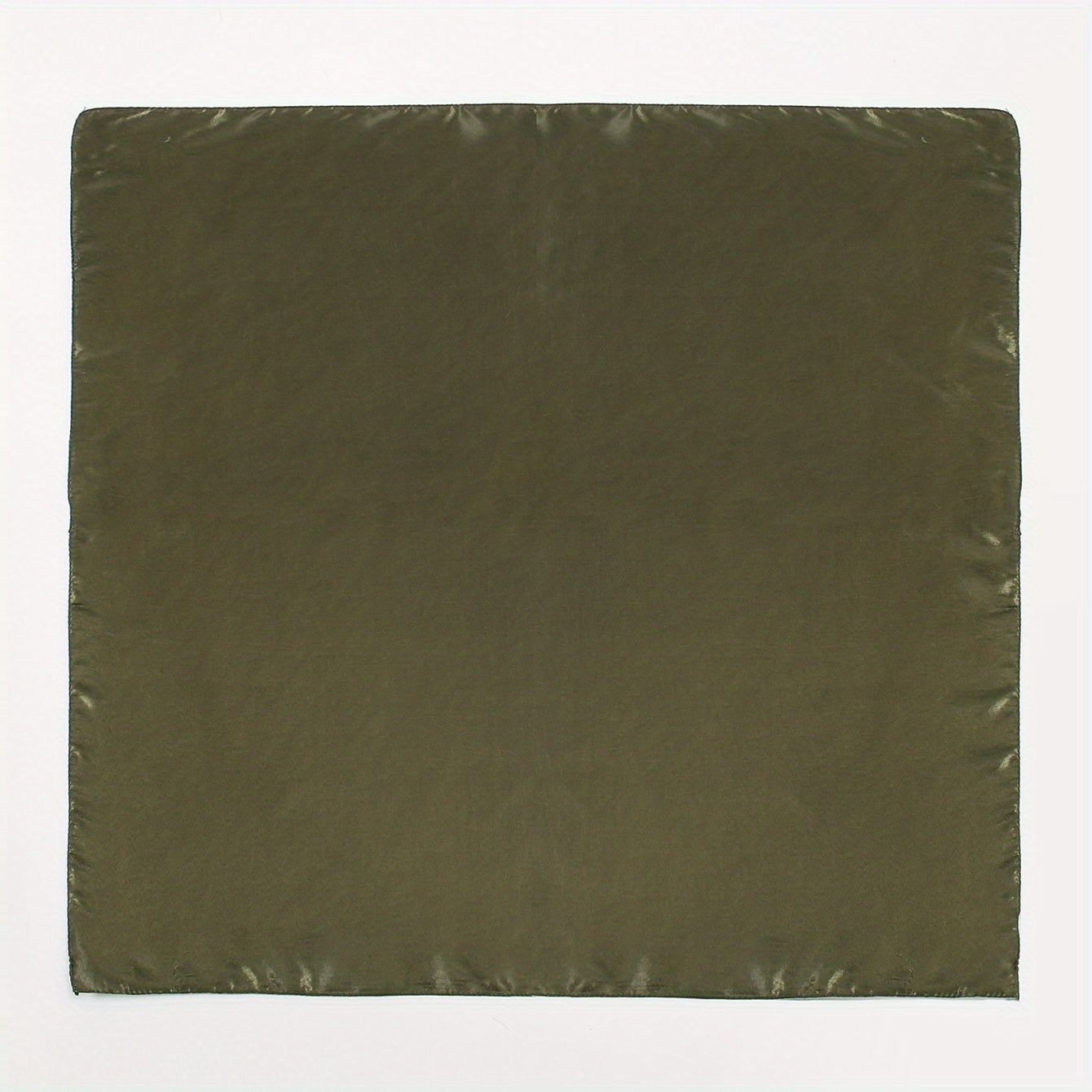 Vintage Dark Green Bandana Large Satin Square Scarf