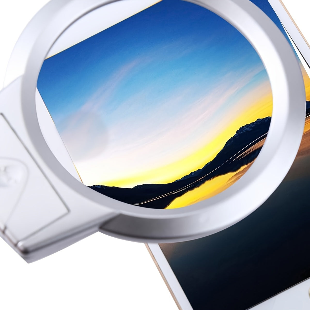 Clip On LED Desk Lamp 2x 5x Magnifying Glass for Map Reading & Tasks