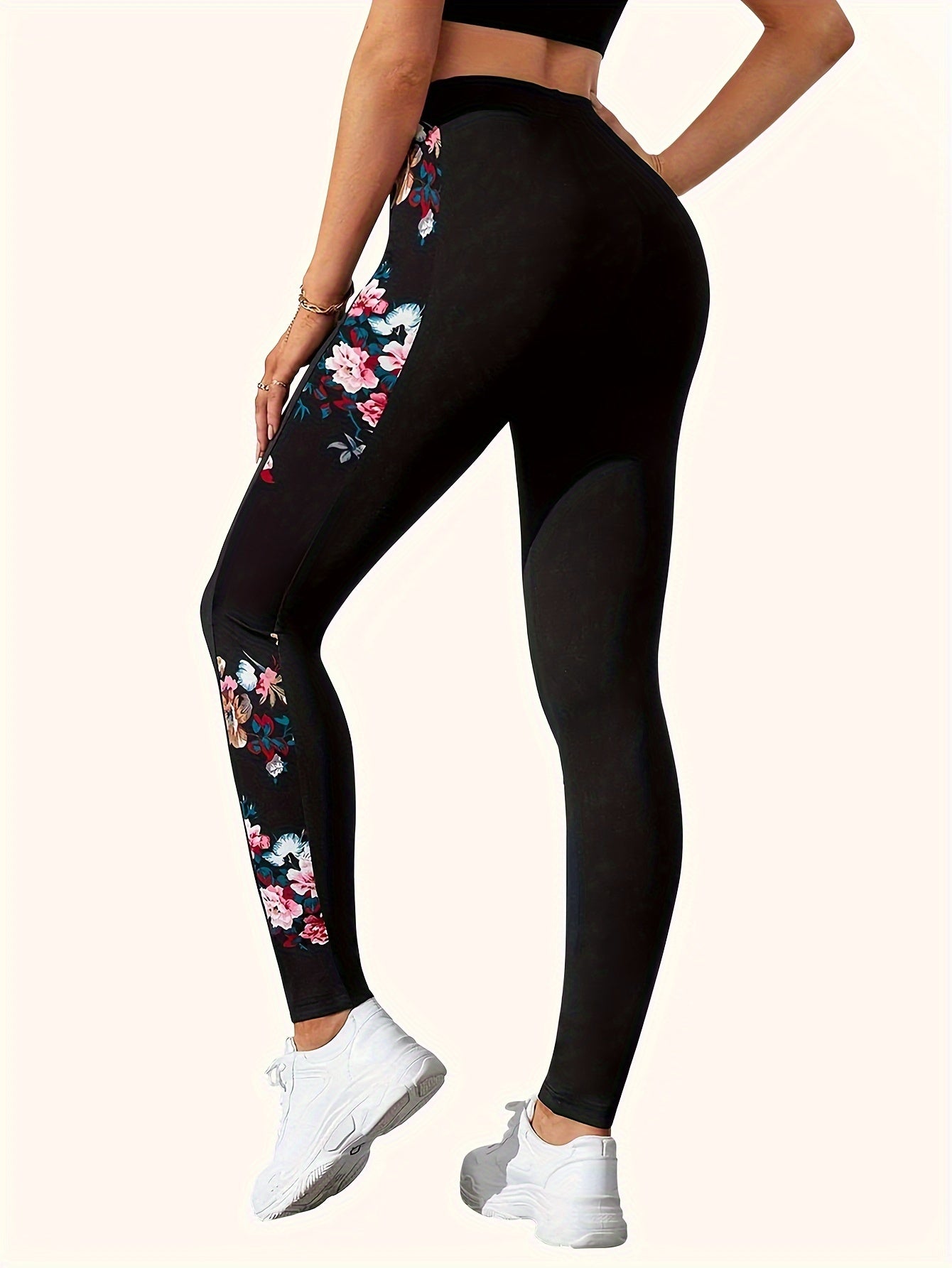 Flower Graphic Yoga Pants High Stretch Leggings Women's Activewear