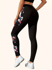 Flower Graphic Yoga Pants High Stretch Leggings Women's Activewear