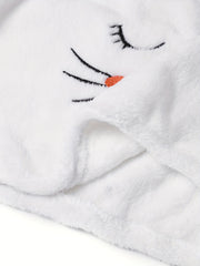 Cartoon Pattern Fuzzy Pajama Set Cami Top & Shorts Women's Sleepwear
