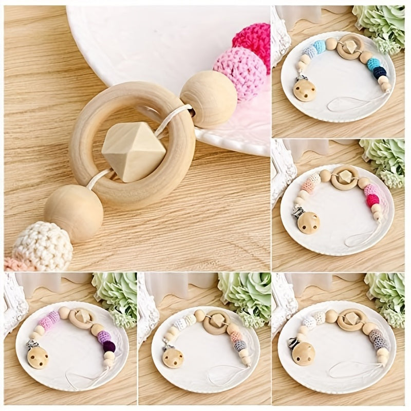 50PCS Faceted Geometric Wood Beads Natural DIY Wooden Spacer Beads