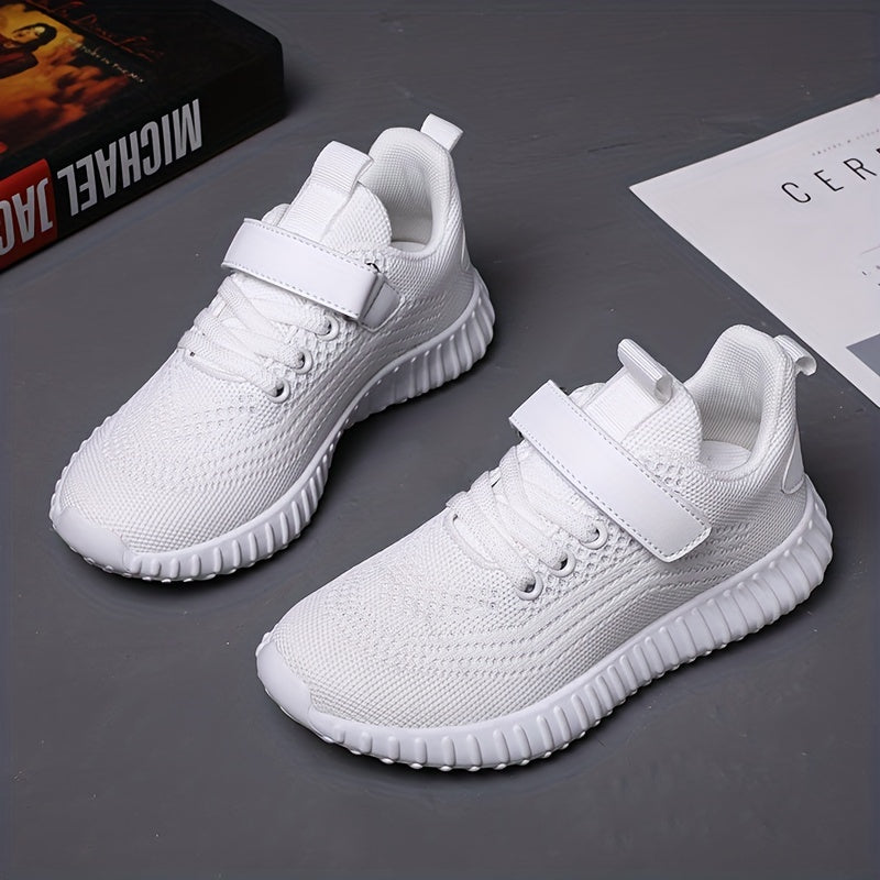 Women's Solid Running Shoes Hook & Loop Fastener Outdoor Sneakers