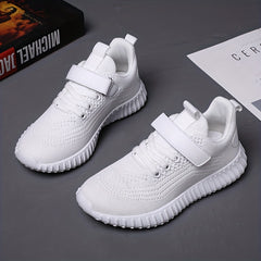Women's Solid Running Shoes Hook & Loop Fastener Outdoor Sneakers