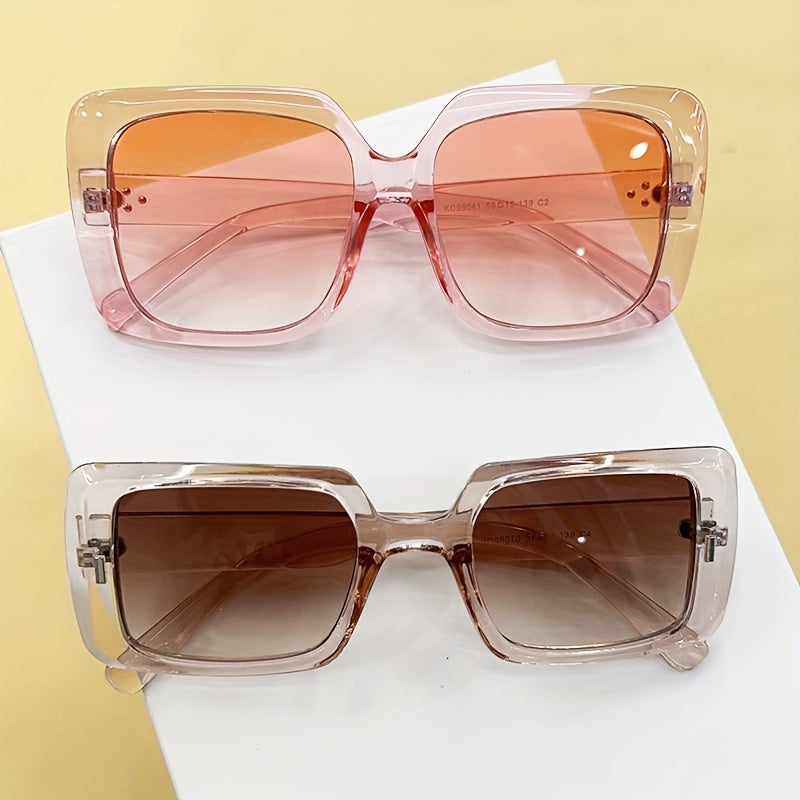 Large Frame Pink Tea Sunglasses Combo for Couples