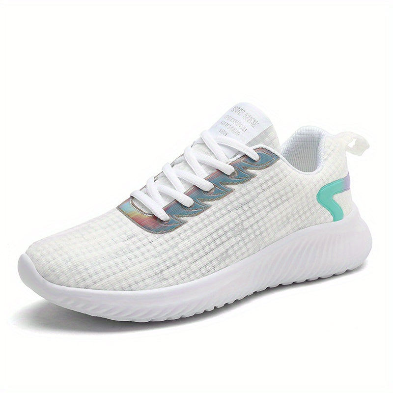 Breathable Mesh Women's Running Shoes, Lace Up, Lightweight