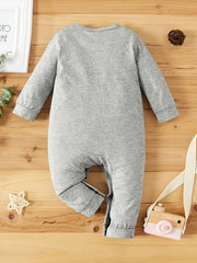 Mom Letter Graphic Jumpsuit for Baby Girls Romper