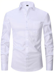 Men's Formal Cotton Button Up Shirt With Chest Pocket