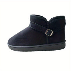 Women's Solid Snow Boots Warm Winter Fleece Shoes