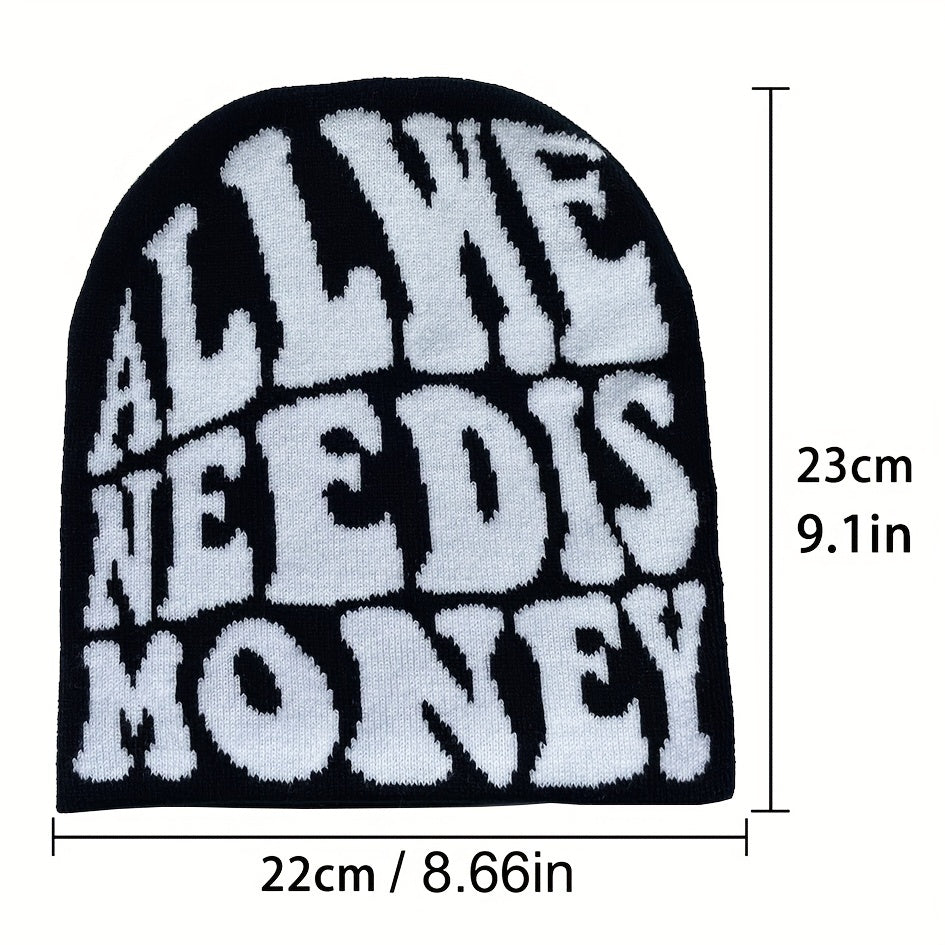 Jacquard Knitted Hat Hip Hop Cap Streetwear