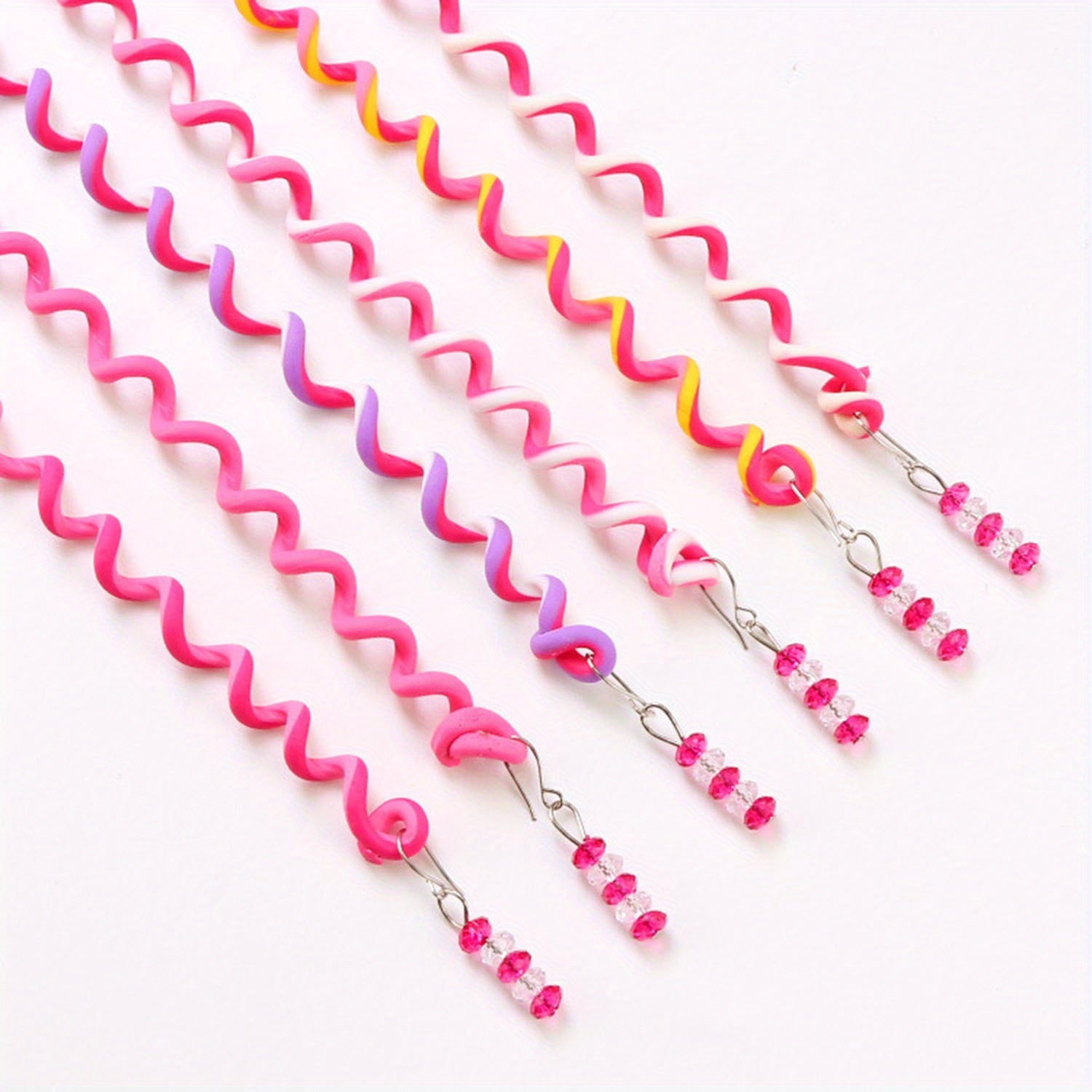 6pcs Girls Cartoon Twist Hair Clips for Party Performance